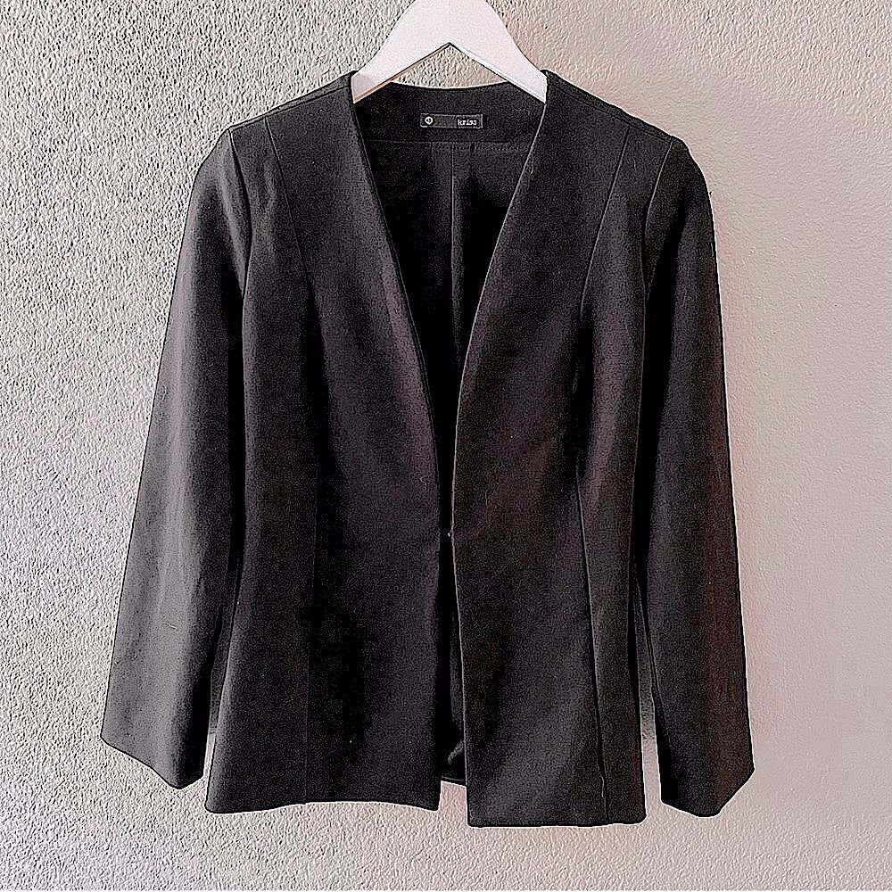 Revolve Krisa Blazer Black Ponte Hook & Eye Closure Blazer XS
